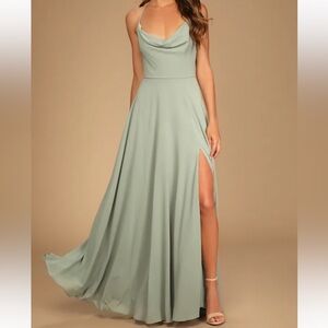 Lulu’s Sage Green Maxi Dress